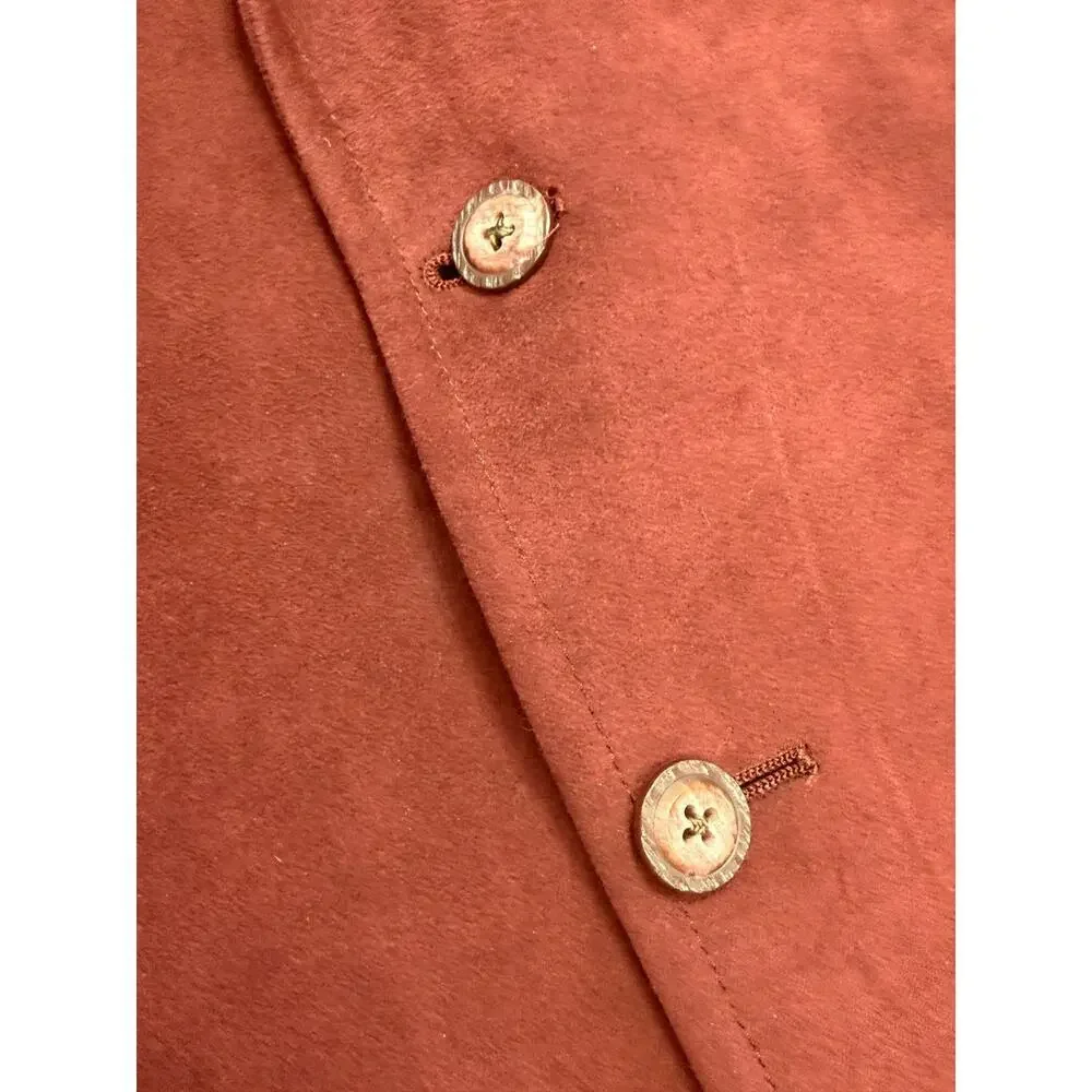 Vintage Burgundy Suede Look Blazer Retro Preppy Tailored Jacket Kingsridge